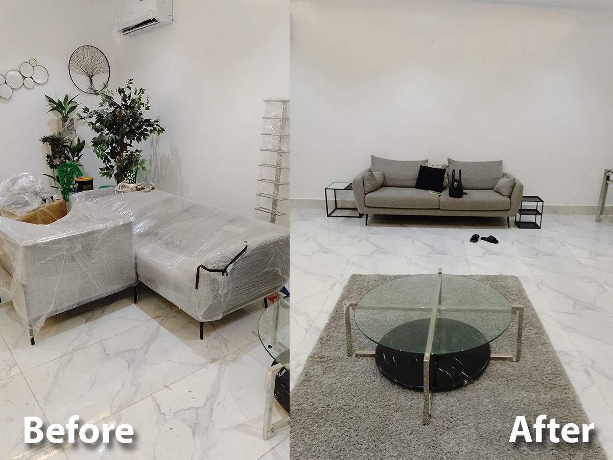 Move-in ready, furniture unwrapped & clean — Sterling Cleaning, Abuja